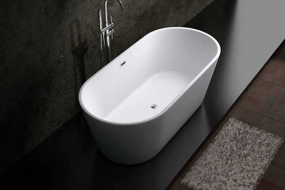 Акриловая ванна Art&Max AM-520-1500-790 150x80 см, отдельностоящая, белая, овальная Sancos — официальный сайт