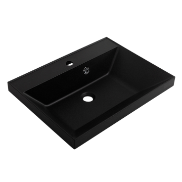 Мебельная раковина BelBagno BB600/450-LV-ART-AST-NERO черная матовая