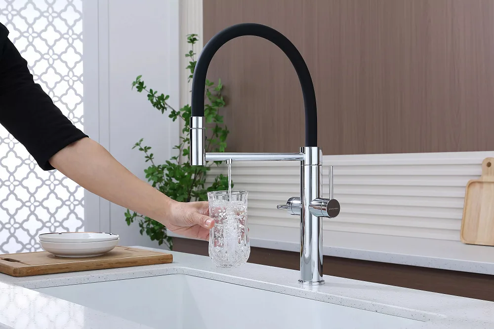 Смеситель для кухни Paulmark Nexus Ne213999-CR с гибким изливом, хром Sancos — официальный сайт