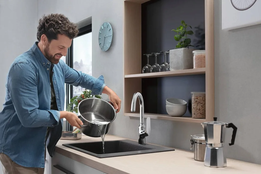 Смеситель для кухни Hansgrohe Focus M42 71802000 хром Sancos — официальный сайт