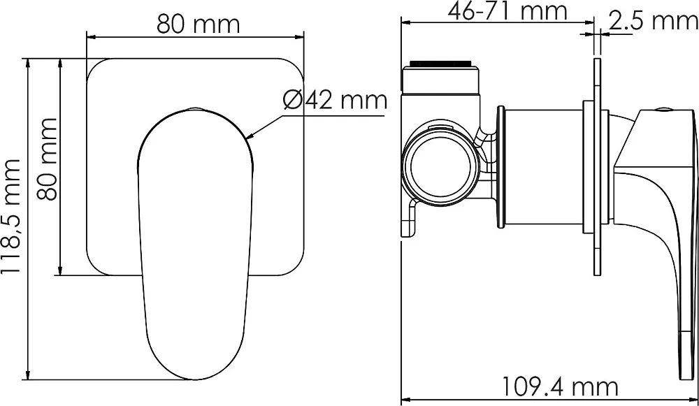 Встраиваемый смеситель Wasserkraft Weida A3151.268.270.271.087.103, С ВНУТРЕННЕЙ ЧА Sancos — официальный сайт