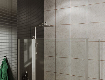 Душевой уголок Allen Brau Priority 120x80, профиль хром, стекло прозрачное
