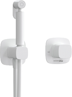Гигиенический душ Wasserkraft Saale A9551.328.243.232 со смесителем, С ВНУТРЕННЕЙ ЧАСТЬЮ, белый