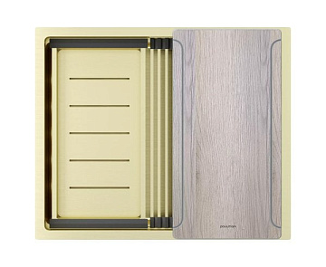 Мойка кухонная Paulmark Next-Multi Sink 58 UNI PM785845-LG светлое золото