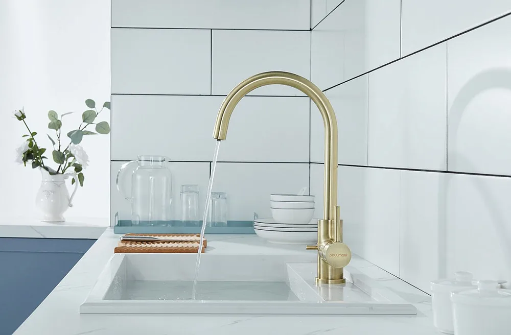 Смеситель для кухни Paulmark Essen Es213211-BR бронза Sancos — официальный сайт