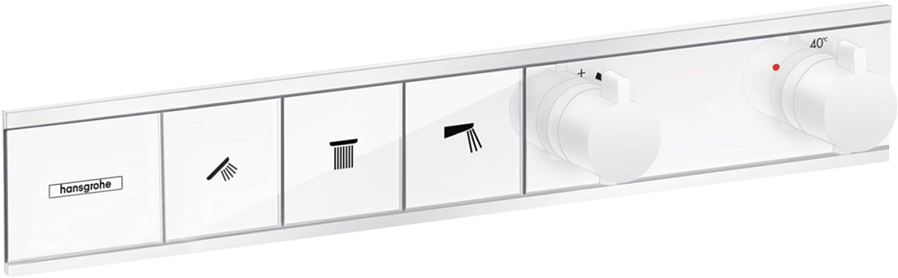 Термостатический смеситель встраиваемый Hansgrohe RainSelect 15381700, для душа, матовый белый