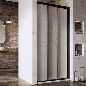 Душевая дверь в нишу Ravak Supernova ASDP3-90 Pearl, 200, профиль черный