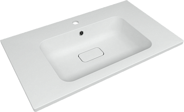 Мебельная раковина Uperwood Lagoon Quartz 297000017 80 см, матовая белая, жасмин