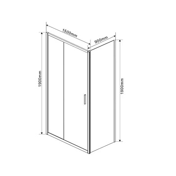 Душевой уголок Vincea Garda VSR-1G9015CLG 150х90, профиль брашированное золото, стекло прозрачное