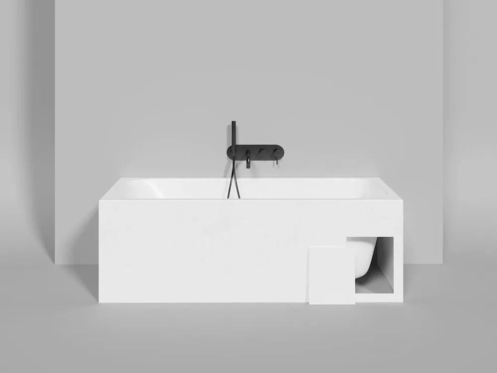 Ванна из искусственного камня Salini Orlanda Kit S-Sense 160x70 см, встраиваемая, белая, на ножках,  Sancos — официальный сайт