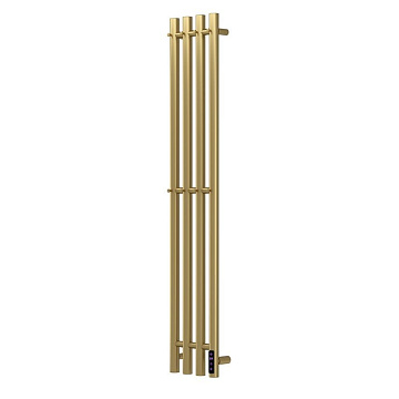 Полотенцесушитель электрический APEXTERMO Луна LN10113GLB 1100x180 с крючками, золотой матовый