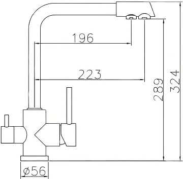 Смеситель для кухни Oulin OL-8073