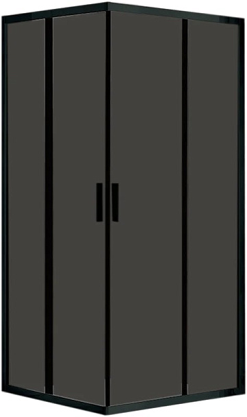 Душевой уголок Vincea Garda VSS-1G9011CGB 110x90 см, профиль чёрный, стекло тонированное