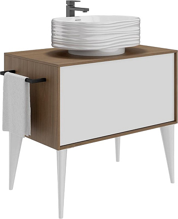 Накладная раковина KERAMA MARAZZI Sabbia 50 белая глянцевая