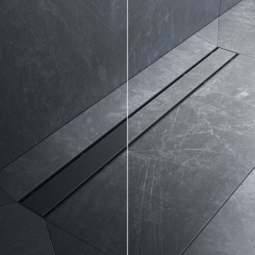 Душевой трап (лоток) AM.PM PrimeFlow Tile 80 см, черный матовый