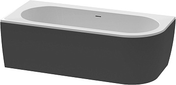 Акриловая ванна Cezares Slim 180x80 см, левая, SLIM CORNER-180-80-60-L-NERO-SET