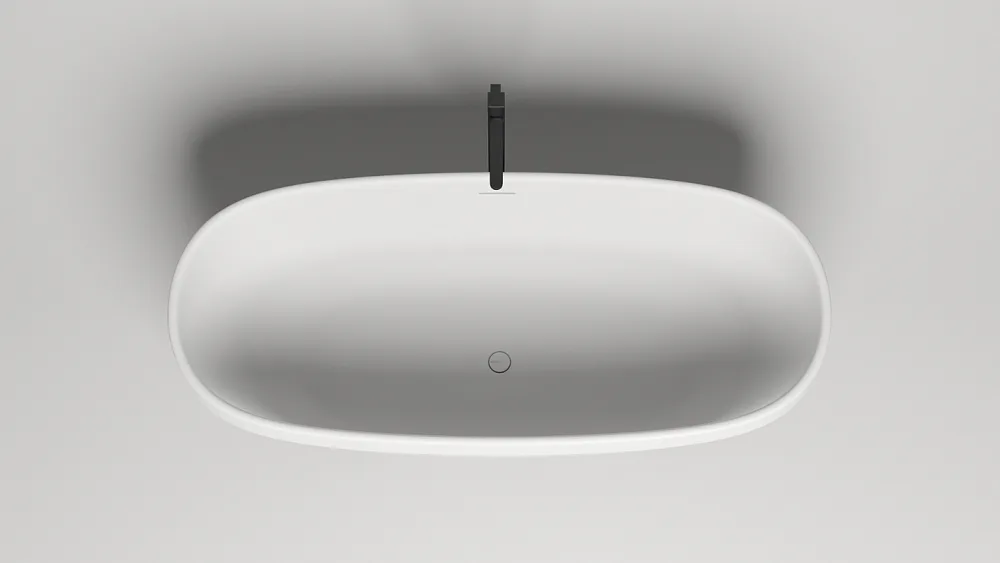 Ванна из искусственного камня Salini Greca S-Stone 180x80 см, отдельностоящая, матовая белая, овальн Sancos — официальный сайт