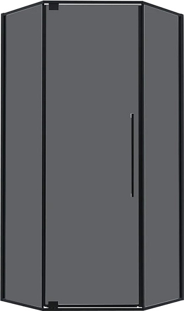 Душевой уголок Black&White Stellar Wind S815 BG 100х100, профиль черный, стекло тонированное