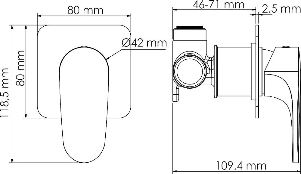 Гигиенический душ Wasserkraft Weida A3151.271.057.136 со смесителем, С ВНУТРЕННЕЙ ЧАСТЬЮ, хром Sancos — официальный сайт