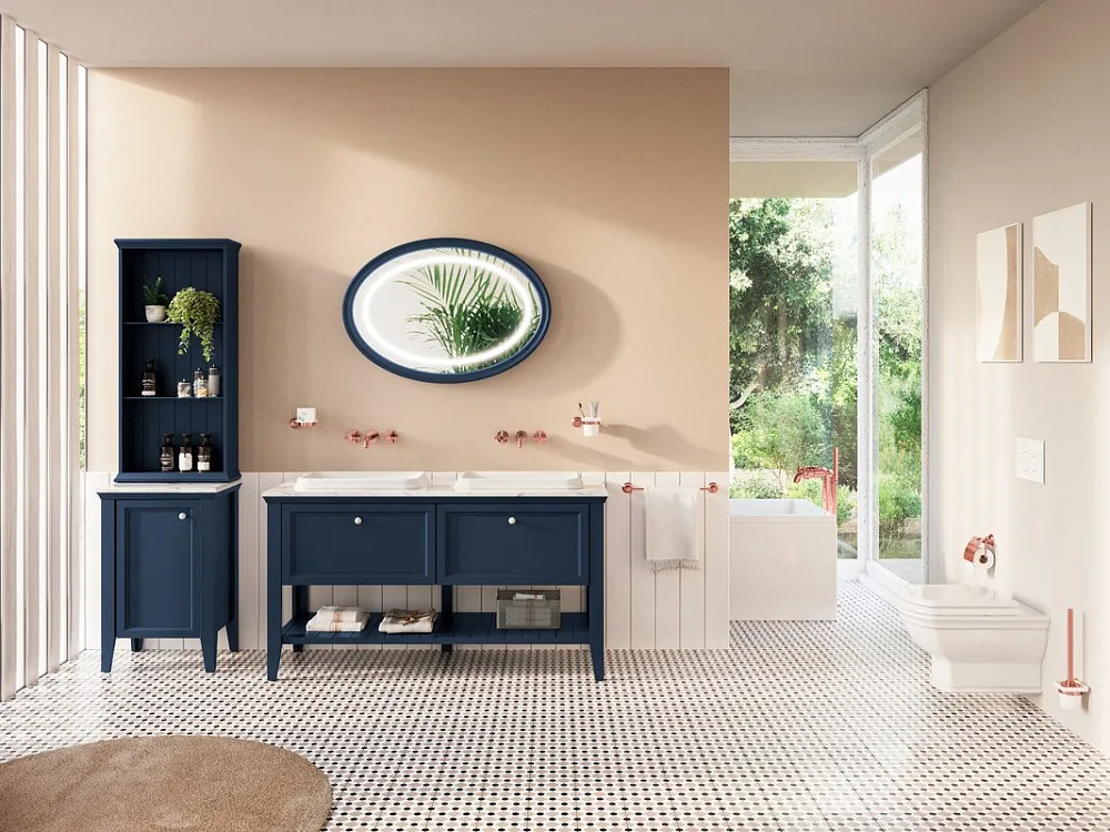 Зеркало VitrA Valarte 100 стальное синее Sancos — официальный сайт