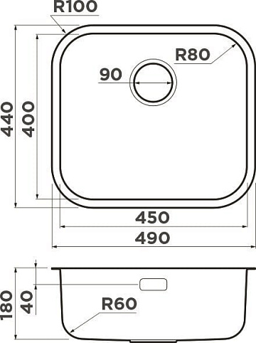 Мойка кухонная Omoikiri Omi 49-U/I-LG светлое золото