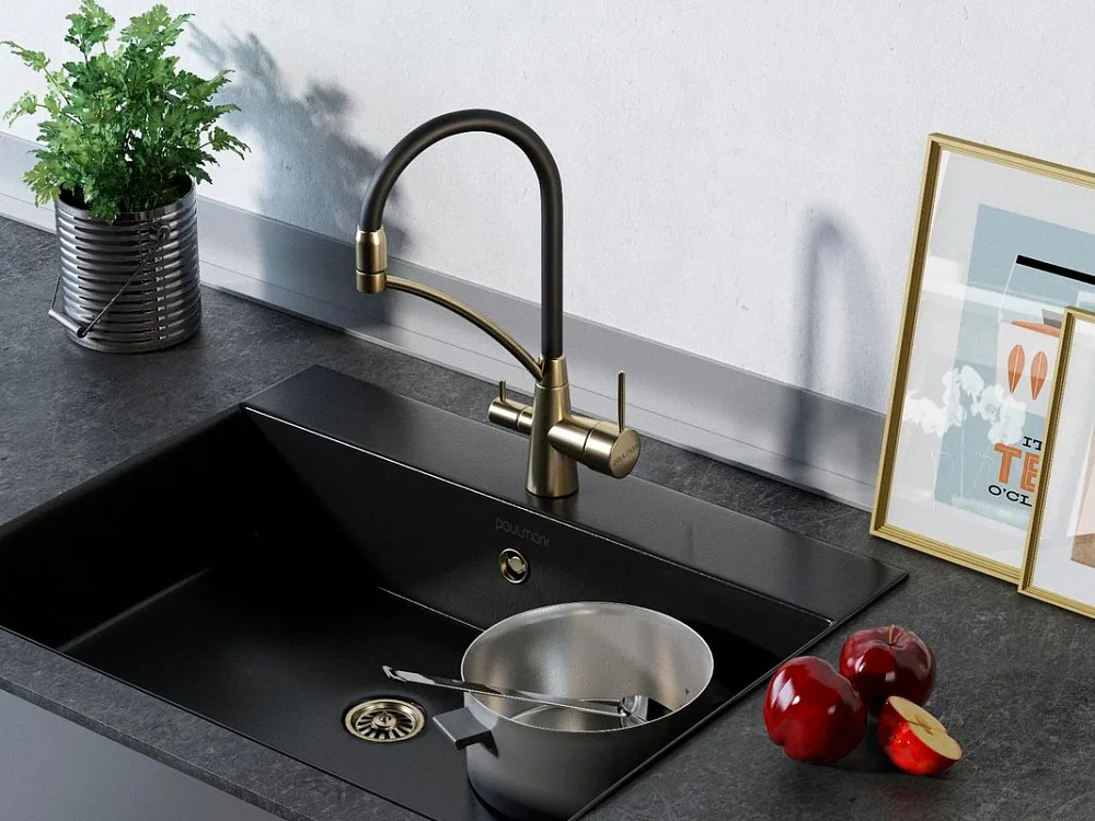 Смеситель для кухни Paulmark Siegen Si213111-BR с гибким изливом Sancos — официальный сайт