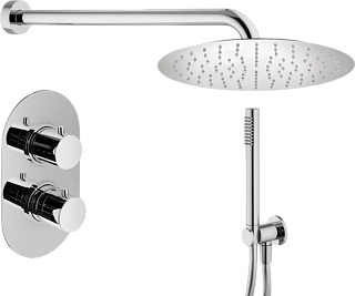 Душевой комплект Plumberia Selection Ixo KITXOT18CRKING, С ВНУТРЕННЕЙ ЧАСТЬЮ, хром