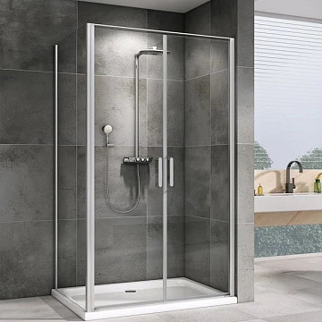 Душевой уголок Abber Sonnenstrand AG04100C-S100 100x100, профиль хром, стекло прозрачное