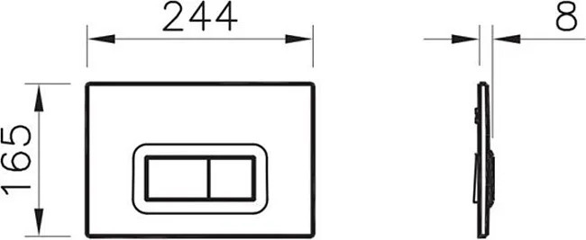 Кнопка смыва VitrA 740-0680 хром Sancos — Оригинал