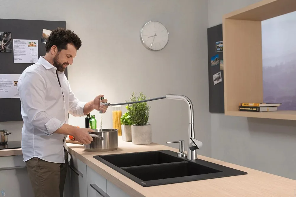 Смеситель для кухни Hansgrohe Talis Select M51 72823000 хром Sancos — официальный сайт