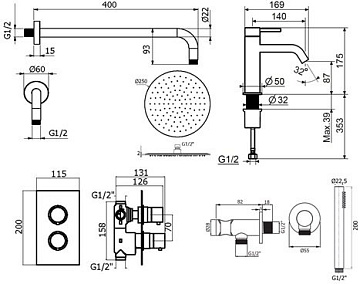 Комплект для ванной Plumberia Selection Ixo KITXOT18QCR53 С ВНУТРЕННЕЙ ЧАСТЬЮ, хром
