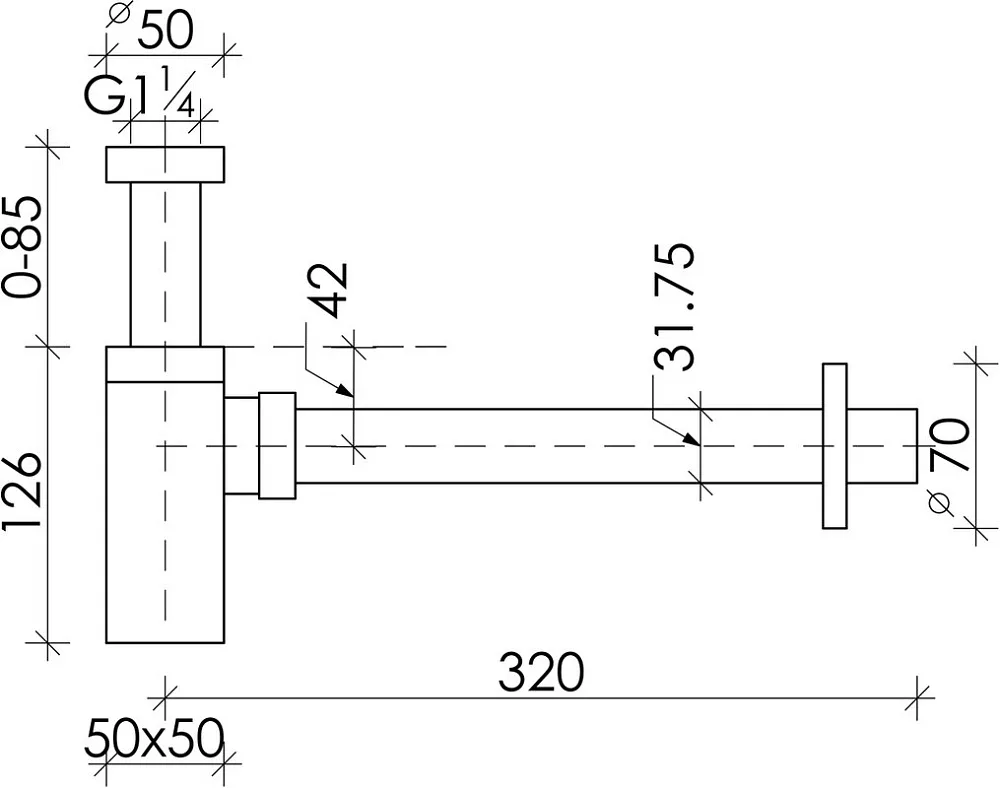 Сифон для раковины Ceramicanova 70002MB, черный Sancos — официальный сайт