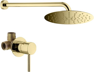 Душевой комплект Plumberia Selection Ixo KITXO01OR С ВНУТРЕННЕЙ ЧАСТЬЮ, золото 24к