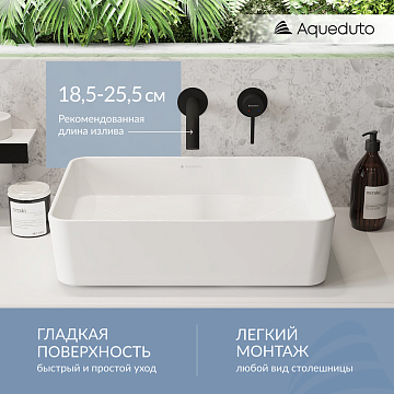 Накладная раковина Aqueduto Espiral ESP0410 50 см белая глянцевая