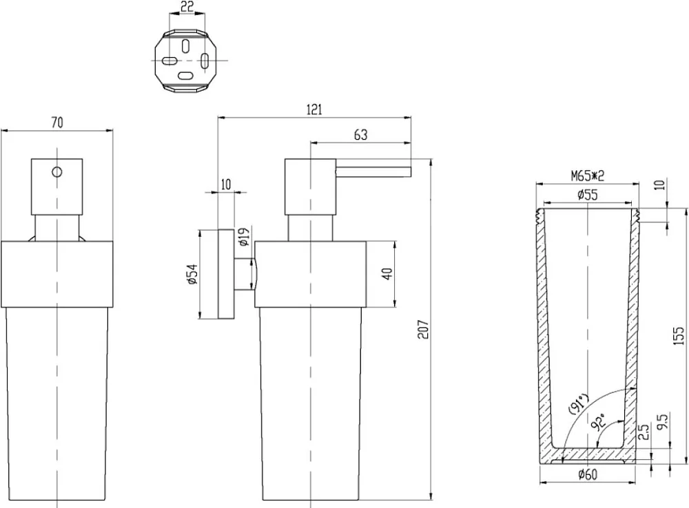Дозатор Villeroy & Boch Elements Tender TVA15100700061 Sancos — официальный сайт