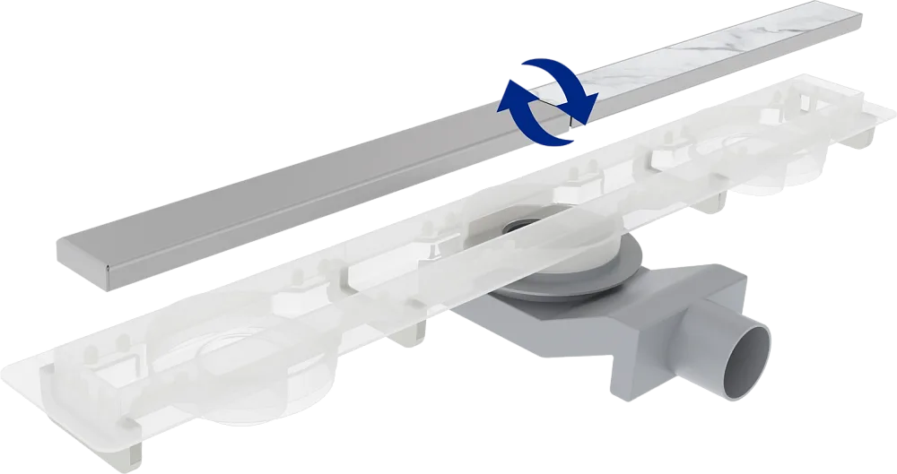 Душевой трап (лоток) Plumberia Selection PSM Modular 120 см, нержавеющая сталь матовая Sancos — официальный сайт