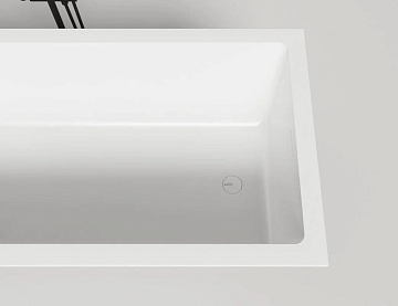 Ванна из искусственного камня Salini Cascata Kit S-Stone 180x80 см, встраиваемая, матовая белая, на 