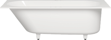 Ванна из искусственного камня Salini Ornella S-Sense 170x70 см, встраиваемая, матовая белая, на ножк