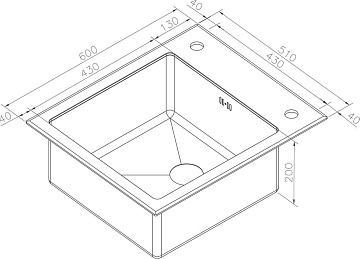 Мойка кухонная Zorg Glass GL-6051-WHITE-GRAFIT графит