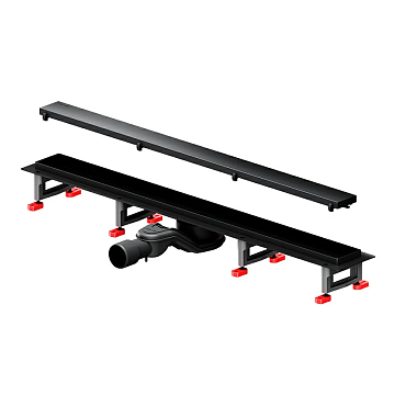 Душевой трап (лоток) AM.PM MasterFlow Tile 80 см, черный матовый