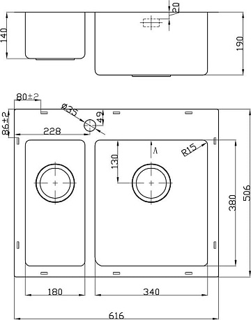 Мойка кухонная Oulin OL-FTR202R