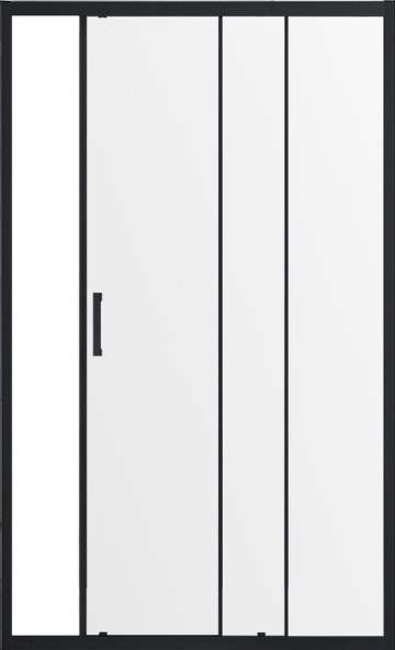 Душевая дверь в нишу Vincea Alpha VDS-3AL120CLB 120 см, стекло прозрачное, черный