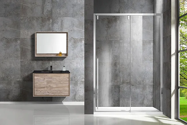 Душевая дверь в нишу Vincea Lugano VDS-1L150CL-1 150 см, профиль хром Sancos — Оригинал