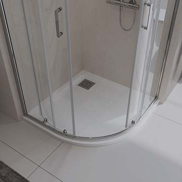 Поддон для душа BelBagno Uno R 80х80, белый, с сифоном
