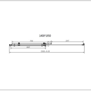 Душевой уголок Vincea Como-N VSR-4CN9014CGB 140х90, профиль матовый черный, стекло тонированное серо