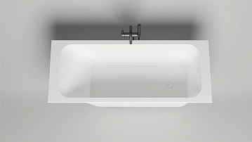 Ванна из искусственного камня Salini Orlanda S-Sense 170x75 см, встраиваемая, матовая белая, на ножк