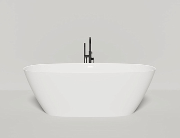 Ванна из искусственного камня Salini Sofia S-Sense 185x90 см, отдельностоящая, белая, овальная, со с