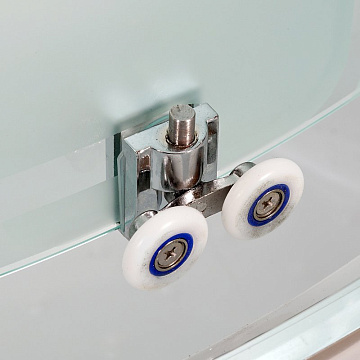 Душевая кабина DTO EM4510 LED (100х100х220), высокий поддон (50 см), профиль хром, стекло матовое с 