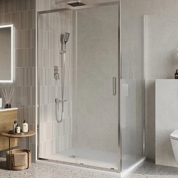 Душевой уголок BelBagno Luce AH-1-110/80-C-Cr профиль хром, стекло прозрачное