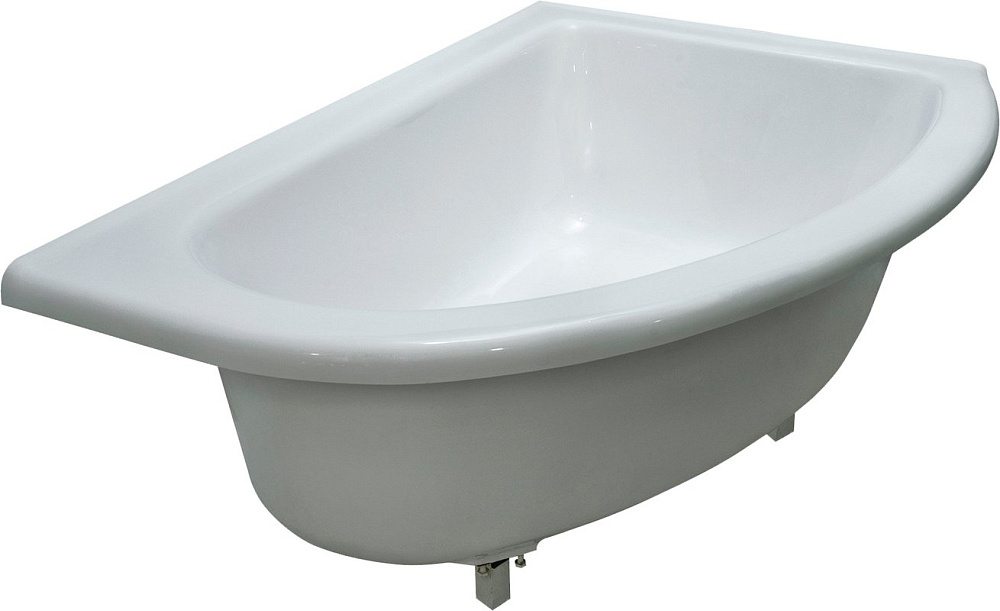 Ванна из искусственного камня Marmo Bagno Альба R 105x170 см, угловая, правая, пристенная, белая, ас